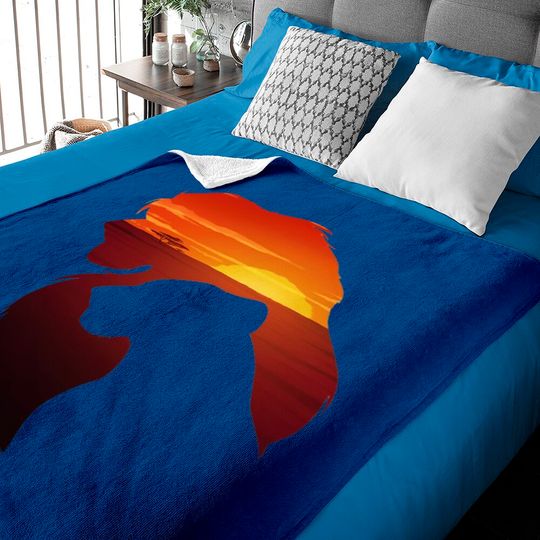 Simba & Nala SUNRISE - Silhouette - Baby Blankets