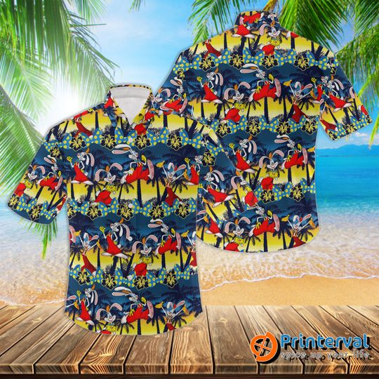 Rogger rabbit hawaiian shirt, disney hawaiian shirt