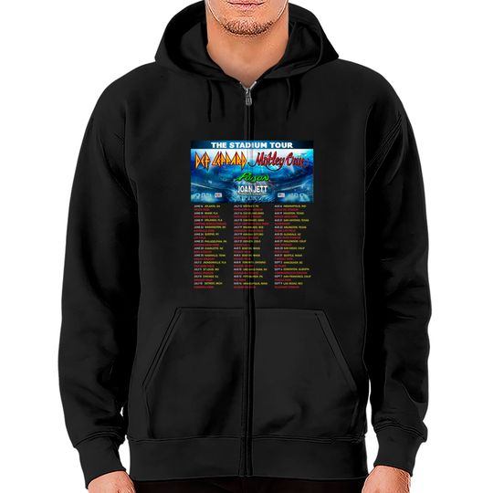 The Stadium Tour 2022 Def Leppard Motley Crue Poison Joan Jett & the Blackhearts Zip Hoodies, The Stadium Tour 2022
