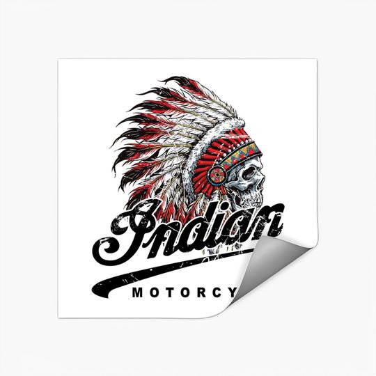 Indian Custom Motorcycle Racer biker vintage printed Stickers