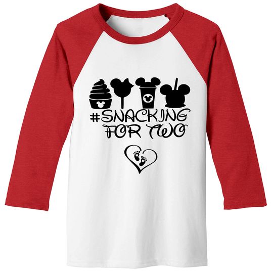 Snacking For Two Disney Baseball Tees