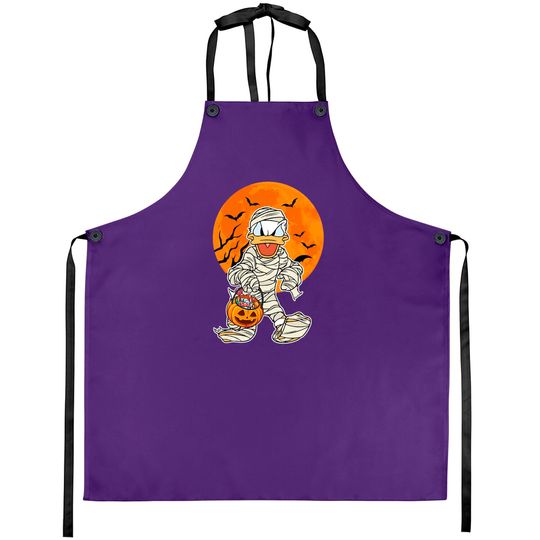 Disney Donald Duck Mummy And Pumpkin Lantern The Nightmare Aprons