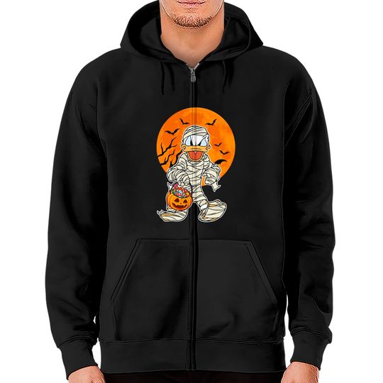 Disney Donald Duck Mummy And Pumpkin Lantern The Nightmare Zip Hoodies