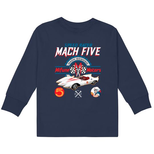 Speed Racer Mach 5 Mifune Motors  Kids Long Sleeve T-Shirts