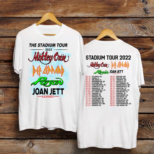 The Stadium Tour Motley Crue Def Leppard Poison Joan Jett T-shirt