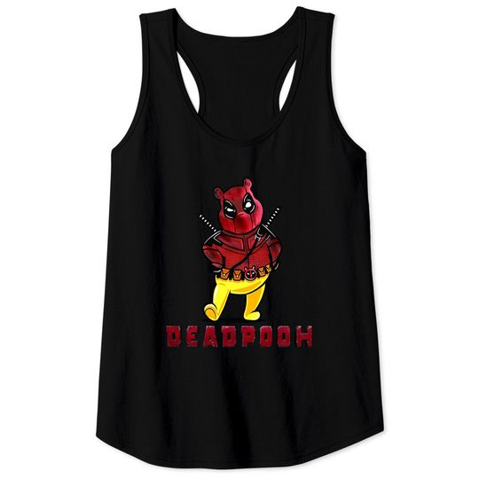 Disney Marvel DeadPooh Funny Deadpool Winnie The Pooh Unisex Tank Tops