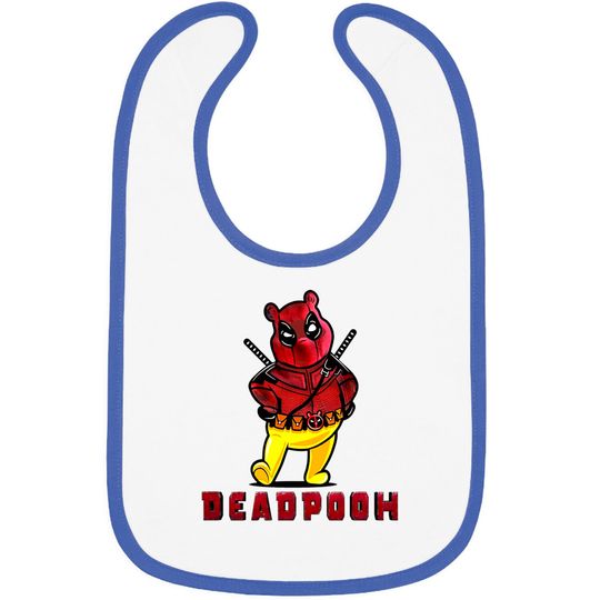 Disney Marvel DeadPooh Funny Deadpool Winnie The Pooh Unisex Bibs