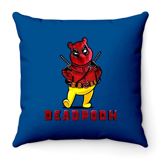 Disney Marvel DeadPooh Funny Deadpool Winnie The Pooh Unisex Throw Pillows