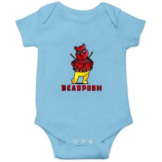 Disney Marvel DeadPooh Funny Deadpool Winnie The Pooh Unisex Onesies