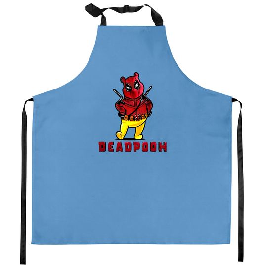 Disney Marvel DeadPooh Funny Deadpool Winnie The Pooh Unisex Kitchen Aprons