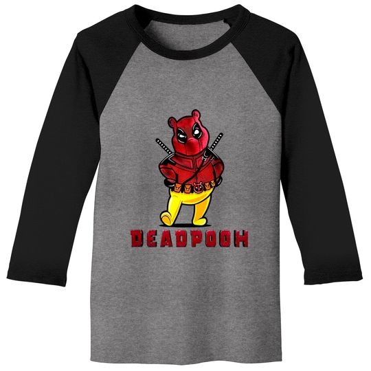 Disney Marvel DeadPooh Funny Deadpool Winnie The Pooh Unisex Baseball Tees