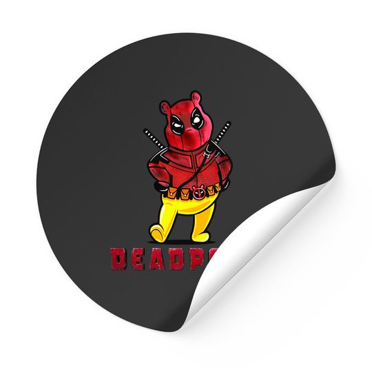 Disney Marvel DeadPooh Funny Deadpool Winnie The Pooh Unisex Stickers