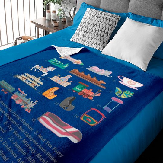 Disneyland Attraction Vehicles Baby Blankets