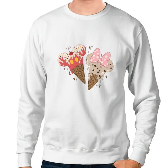 Disney Ice Cream Sweatshirts, Disney Snacks Sweatshirt