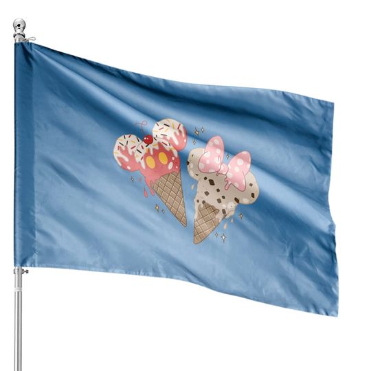 Disney Ice Cream House Flags, Disney Snacks House Flag