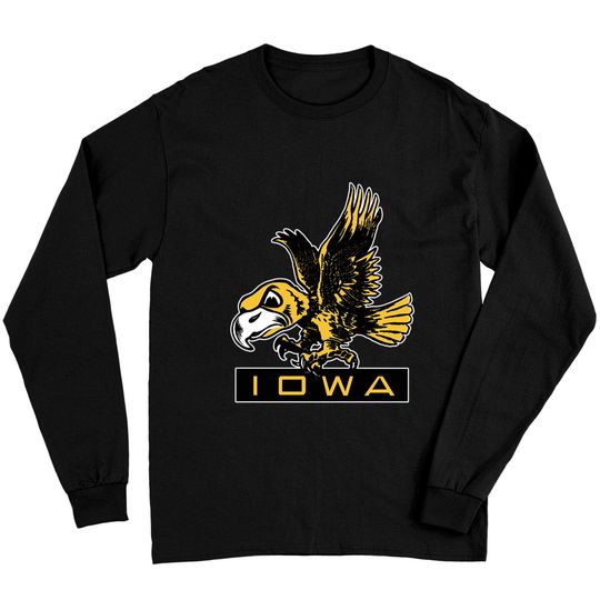 Vintage Hawkeye Mascot Herky - Iowa - Long Sleeves