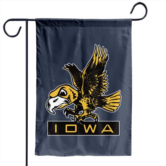 Vintage Hawkeye Mascot Herky - Iowa - Garden Flags
