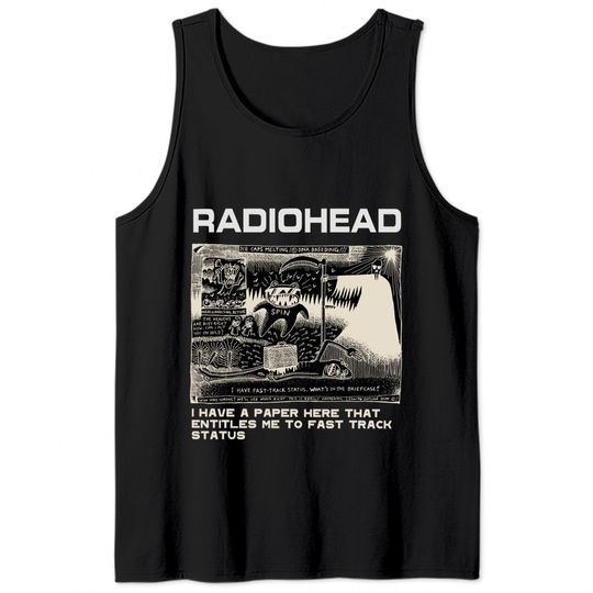 RADIOHEAD, Radiohead Tank Tops, Vintage tee