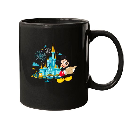 Disney World 50th Anniversary Mickey Magic Castle Unisex Mugs