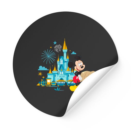 Disney World 50th Anniversary Mickey Magic Castle Unisex Stickers