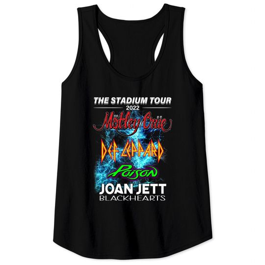 The Stadium Tour Motley Crue Def Leppard Poison Joan Jett Tank Tops