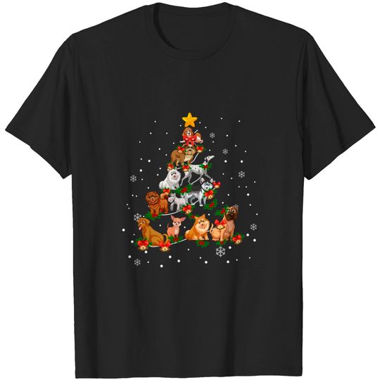 Dog Lover Christmas Tree for Men Women Kids - Dog Lover Christmas Tree - T-Shirt
