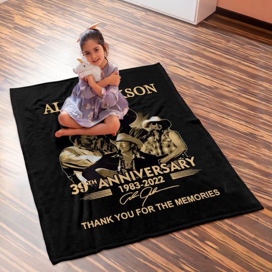 Alan Jackson Vintage The Road Tour 2022 Baby Blankets, Alan Jackson 2022 Baby Blanket