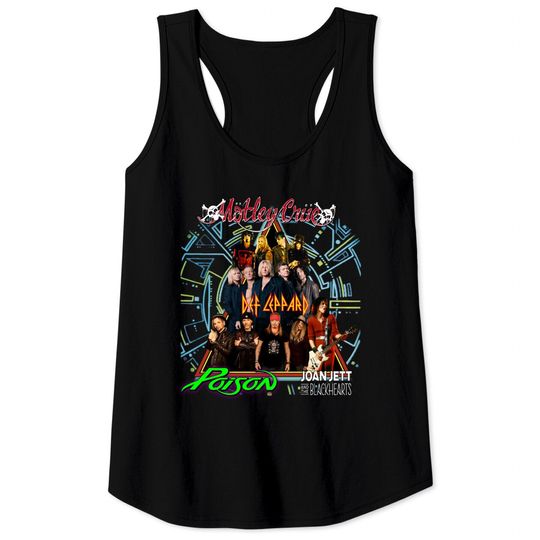 The Stadium Tour Motley Crue Def Leppard Poison Joan Jett Tank Tops