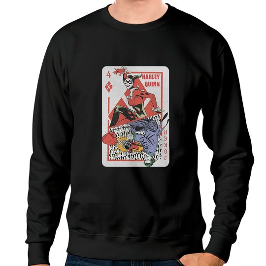 Batman Harley Quinn Joker Poker Card Sweatshirt