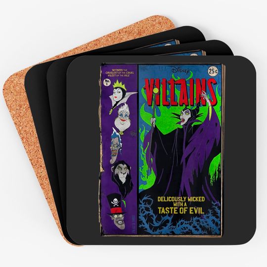 Discover Disney Villains Deliciously Wicked Comic Coasters Unisex Coasters Birthday Coaster Gift For Men Women Kid Hoodie Sweat Coaster Toddler