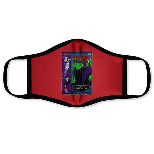 Discover Disney Villains Deliciously Wicked Comic Face Masks Unisex Face Masks Birthday Face Mask Gift For Men Women Kid Hoodie Sweat Face Mask Toddler