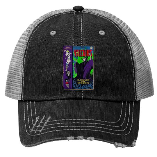 Disney Villains Deliciously Wicked Comic Trucker Hats Unisex Trucker Hats Birthday Trucker Hat Gift For Men Women Kid Hoodie SweatTrucker Hat Toddler