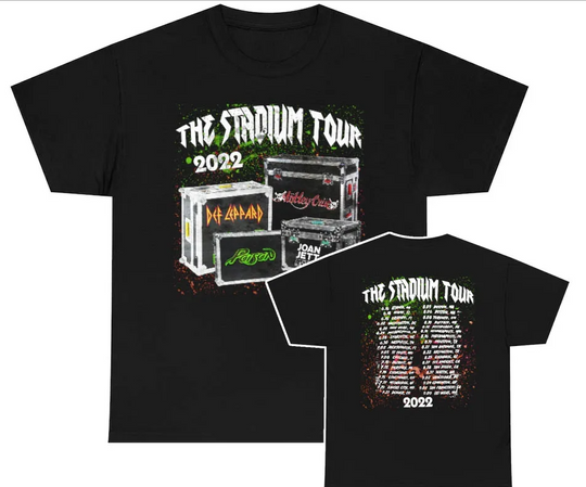 The Stadium Tour 2022 Motley Crue Def Leppard Poison Joan Jett Road Case Shirt