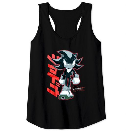 Sonic Shadow Japanese Tank Tops, Sonic & Friends