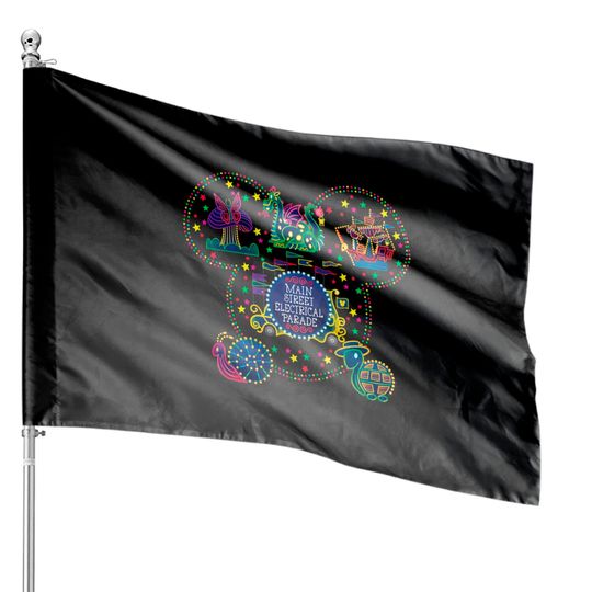 Main Street Electrical Parade House Flags, Disney Family Vacation House Flags