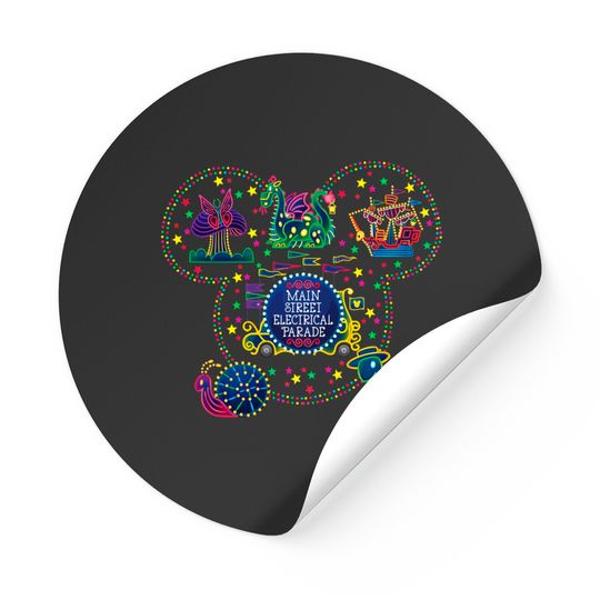 Discover Main Street Electrical Parade Stickers, Disney Family Vacation Stickers