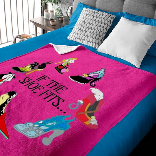 If The Shoe Fits - Villain Disney Baby Blanket, Villain Disney Baby Blanket, Villain Baby Blanket, Wicked Disney Baby Blanket, Disney Family Baby Blankets, Gift Idea