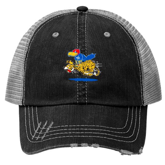 Vintage Missouri Tiger vs. K-U Jayhawk - Kansas - Trucker Hats
