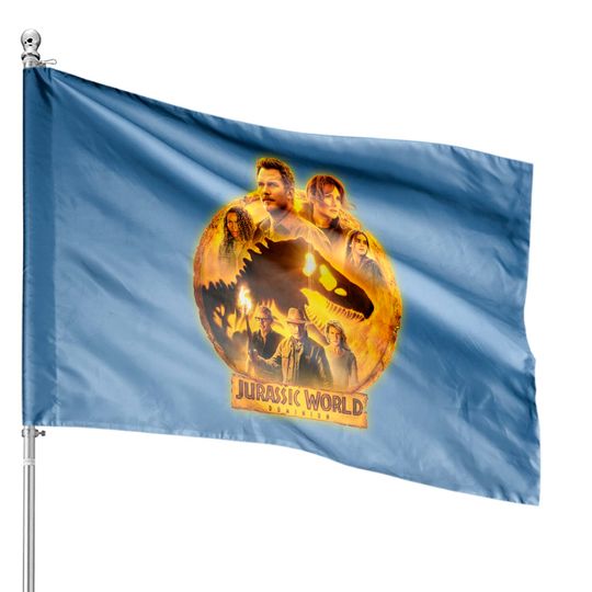 Jurassic World House Flag, Jurassic World Dominion House Flag, Jurassic Park House Flags, Disney Movie House Flag