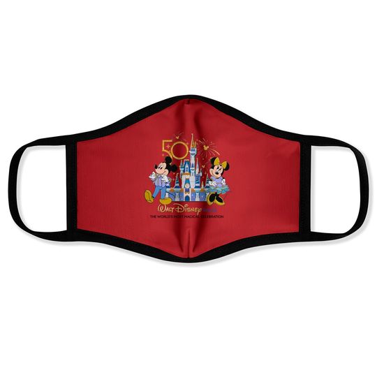 Discover Disney 50th Anniversary Face Masks, Disney World 50th Anniversary Face Mask