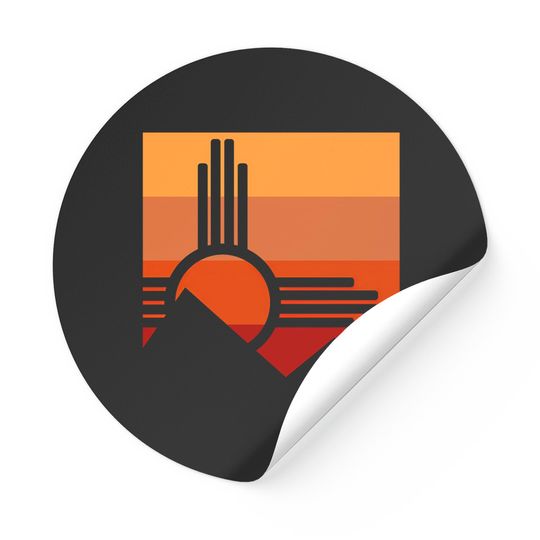 Zia Sun New Mexico Zia Mountains Stickers
