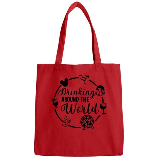 Drinking around the world Racerback Tank Top, Drinking around the world Bags, Disney inspired Bags, Drinking disney Bags