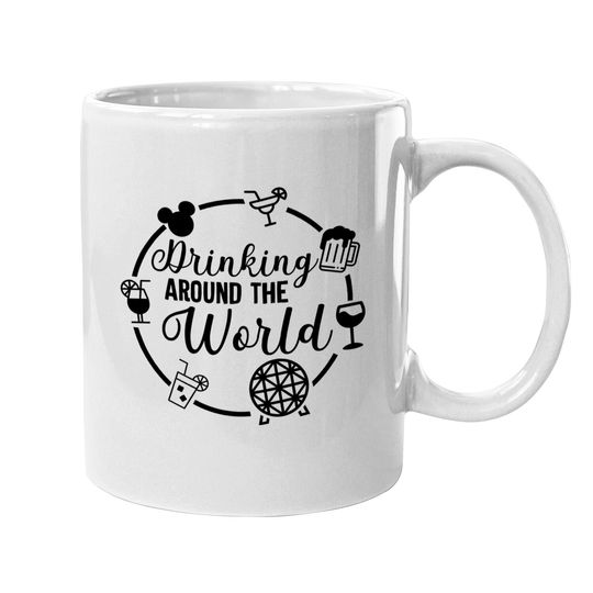 Drinking around the world Racerback Tank Top, Drinking around the world Mugs, Disney inspired Mugs, Drinking disney Mugs