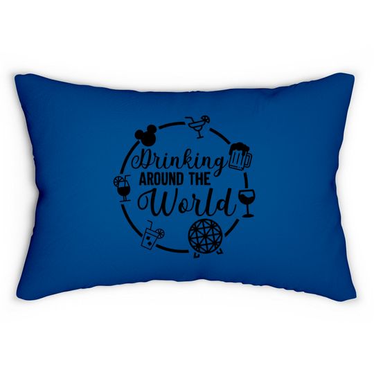 Drinking around the world Racerback Tank Top, Drinking around the world Lumbar Pillows, Disney inspired Lumbar Pillows, Drinking disney Lumbar Pillows