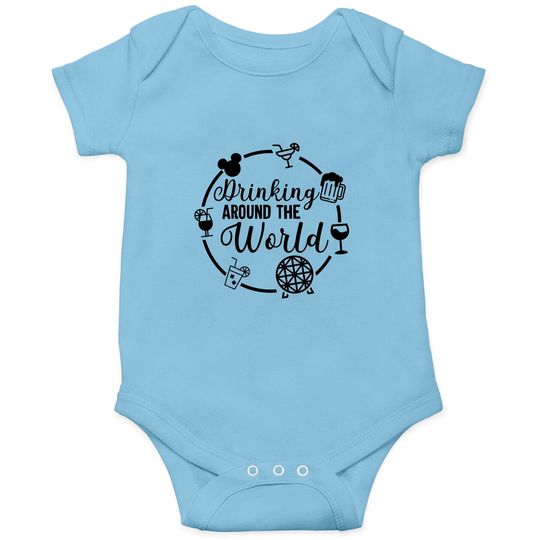 Drinking around the world Racerback Tank Top, Drinking around the world Onesies, Disney inspired Onesies, Drinking disney Onesies