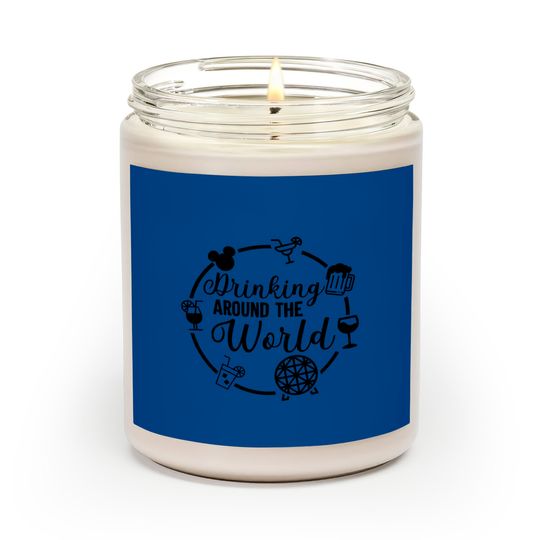 Drinking around the world Racerback Tank Top, Drinking around the world Scented Candles, Disney inspired Scented Candles, Drinking disney Scented Candles
