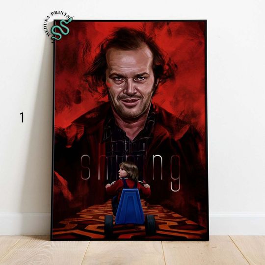 The Shining Poster, Jack Nicholson Wall Art, Rolled Canvas Print, Movie Poster Gift