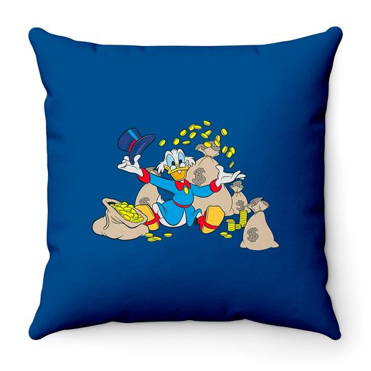 Disney Ducktales Scrooge McDuck Coins Throw Pillows