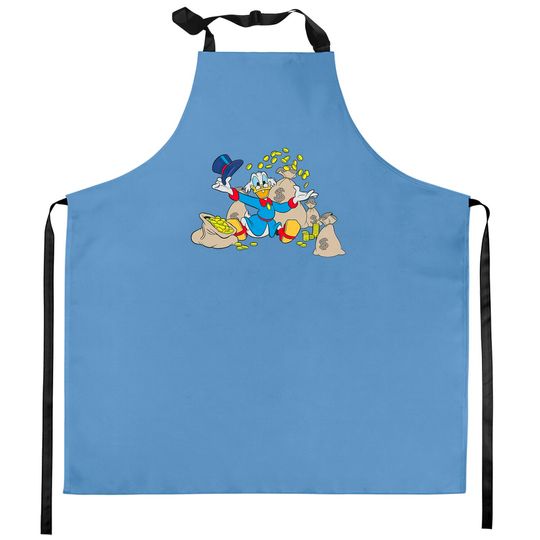 Disney Ducktales Scrooge McDuck Coins Kitchen Aprons