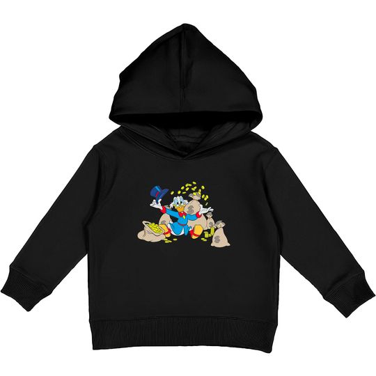 Disney Ducktales Scrooge McDuck Coins Kids Pullover Hoodies